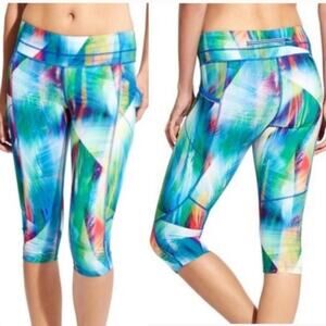Athleta | Tropea Dobby Be Free Multi Color Lightweight Knicker Crop Leggings